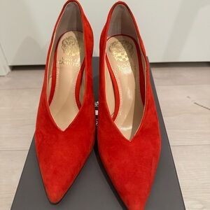 Vince Camuto Red Suede Women's Heels